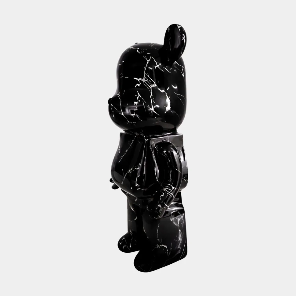Aero Bear 50cm Black Resin Indoor Sculpture