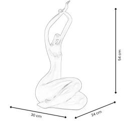 Awakened Grace 54cm Black Resin Indoor Sculpture