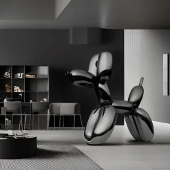 Balloon Dog 240cm Black Fibreglass Indoor Sculpture