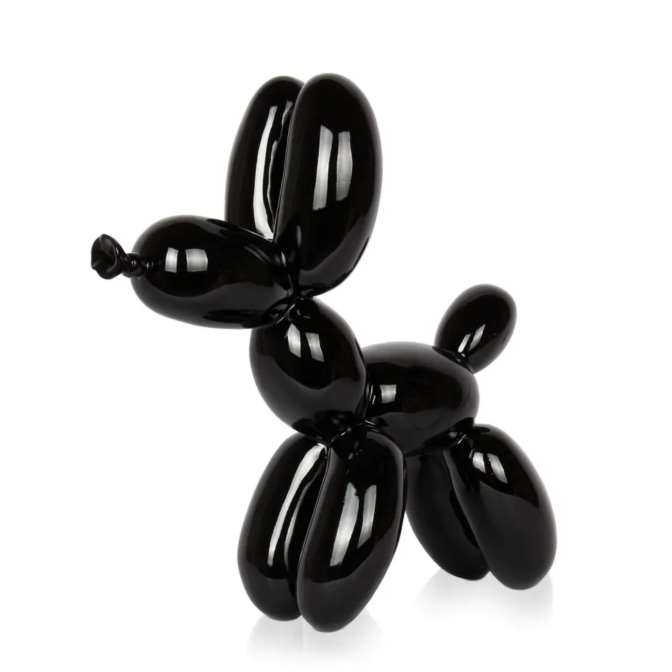 Balloon Dog 27cm Black Resin Indoor Sculpture