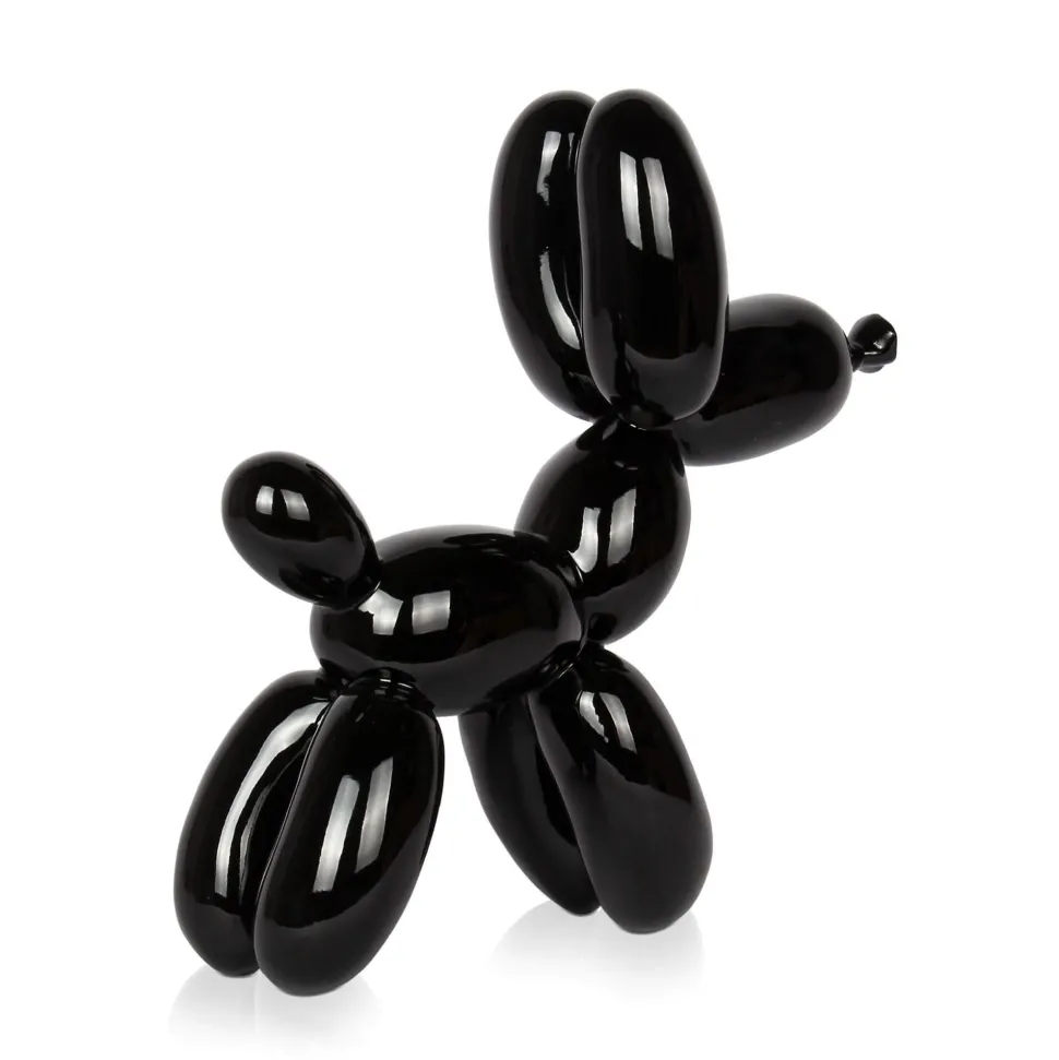 Balloon Dog 27cm Black Resin Indoor Sculpture