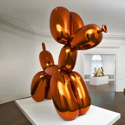 Balloon Dog 100cm Orange Fibreglass Indoor Sculpture