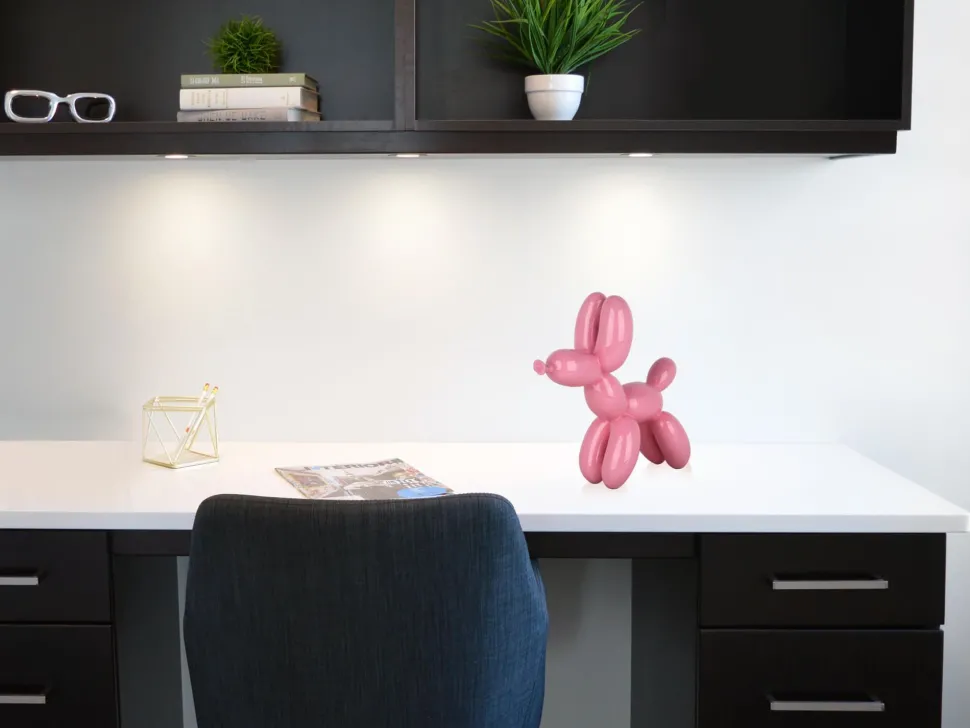 Balloon Dog 27cm Pink Resin Indoor Sculpture