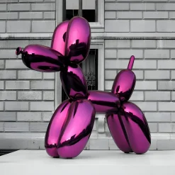 Balloon Dog 240cm Purple Metal Garden Sculpture