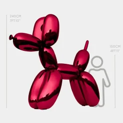 Balloon Dog 240cm Red Fibreglass Indoor Sculpture