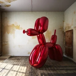 Balloon Dog 240cm Red Metal Garden Sculpture