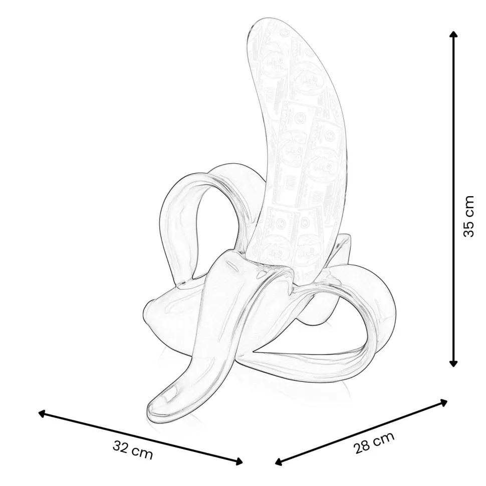 Banana Burst 35cm Gold Resin Indoor Sculpture