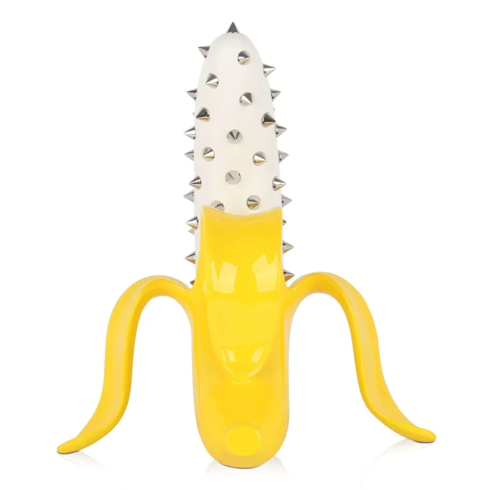 Banana Burst 35cm Yellow Stud Resin Indoor Sculpture