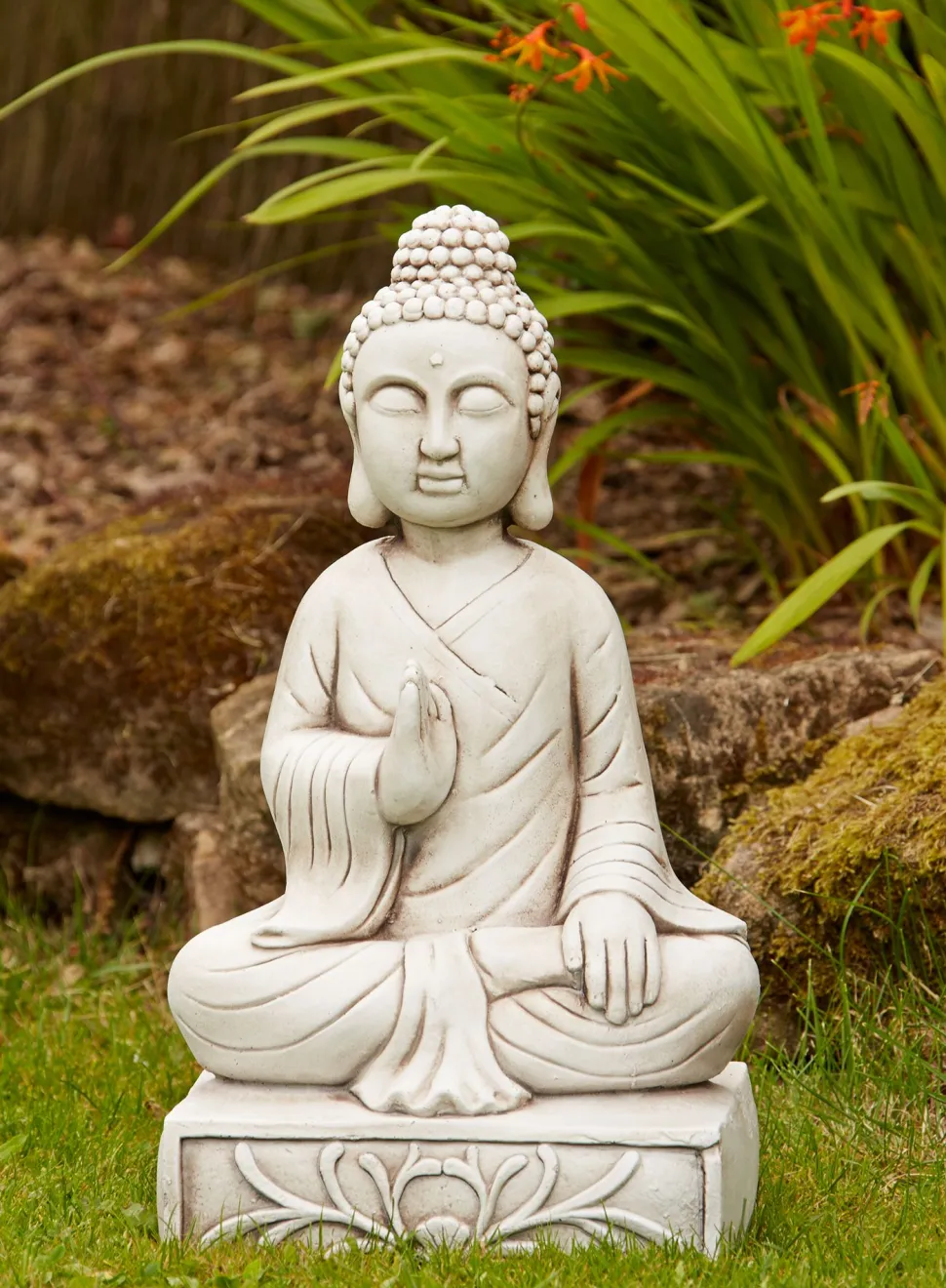 Blissful Buddha Stone Garden Ornament