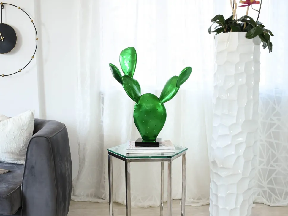 Cactus Bloom 61cm Green Resin Indoor Sculpture