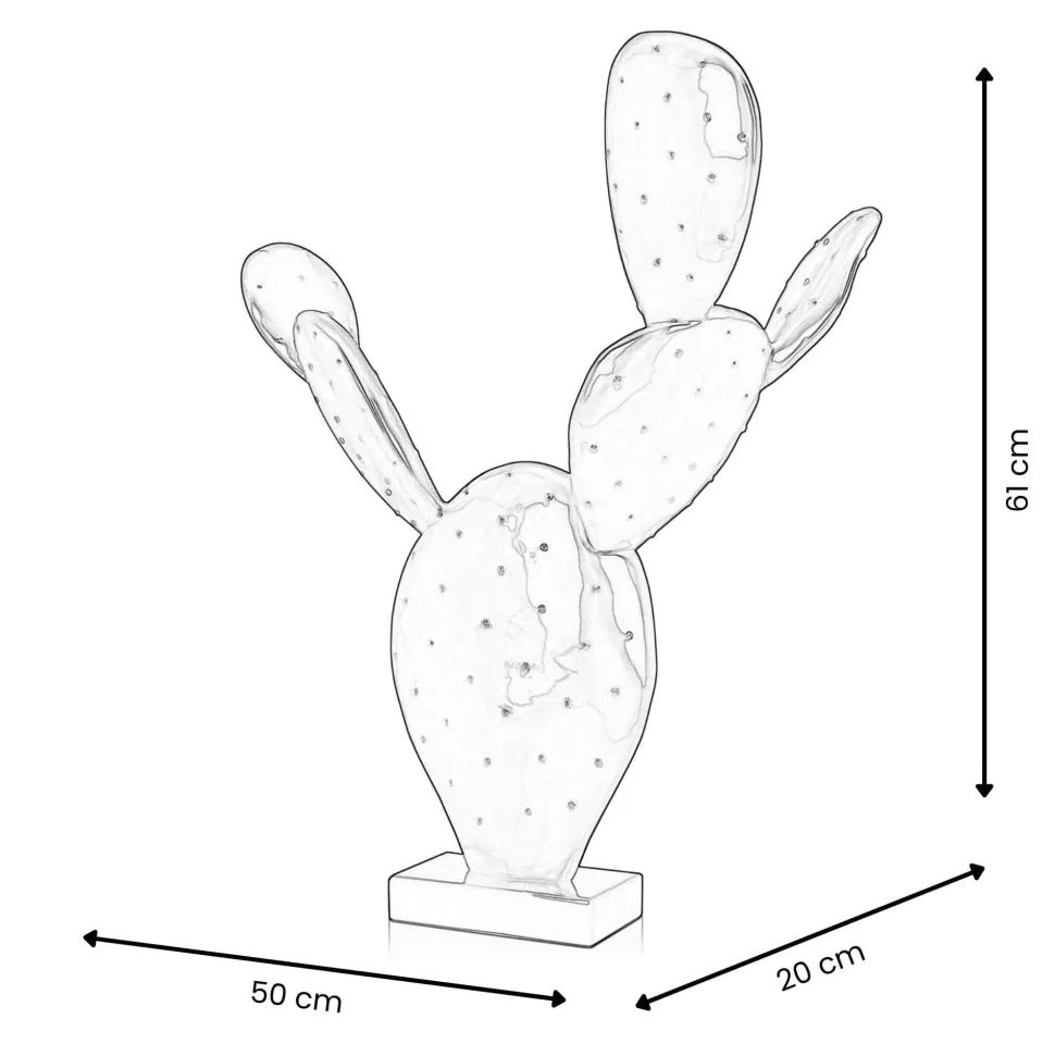 Cactus Bloom 61cm Green Resin Indoor Sculpture