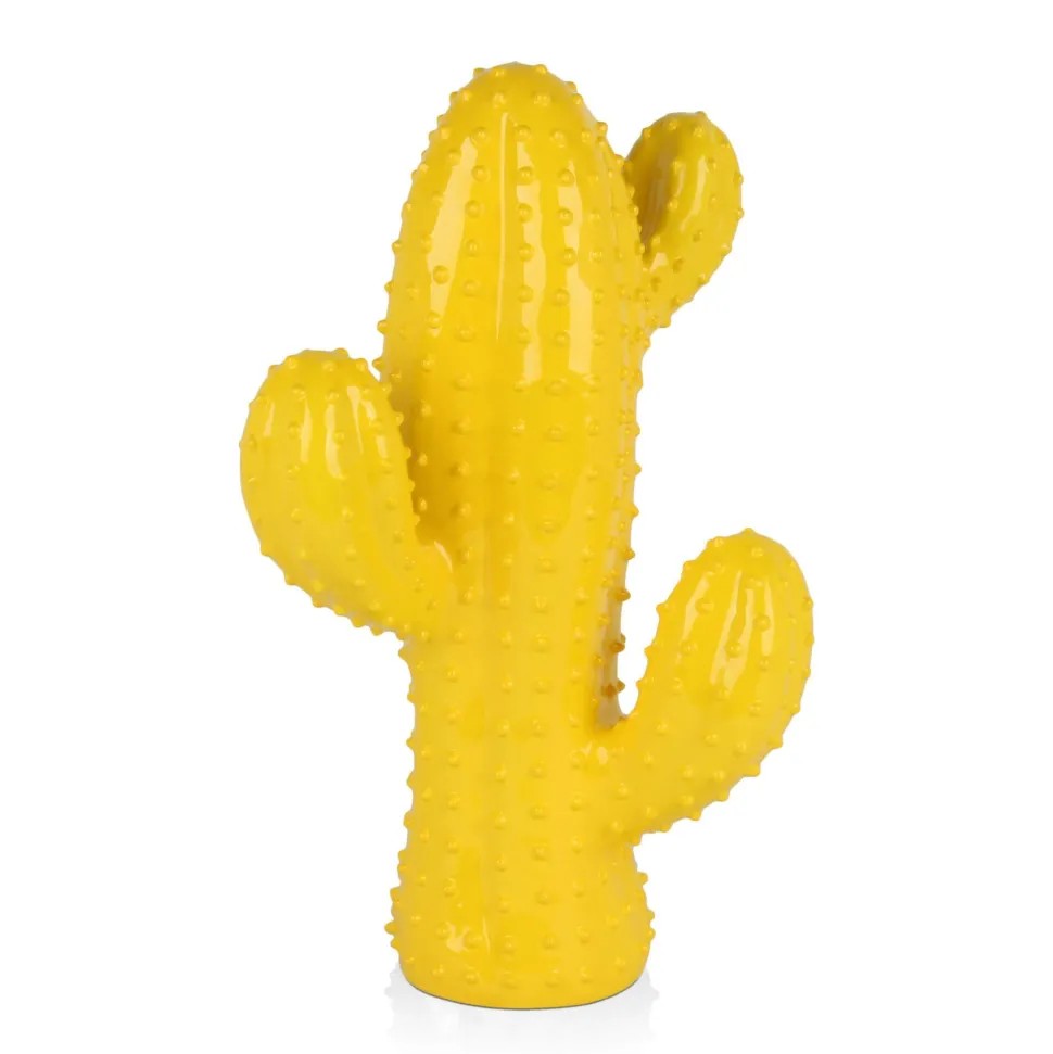 Cactus Essence 54cm Yellow Resin Indoor Sculpture