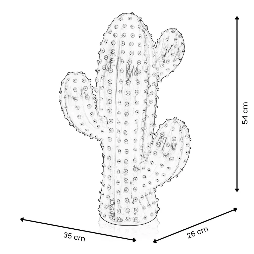 Cactus Essence 54cm Yellow Resin Indoor Sculpture