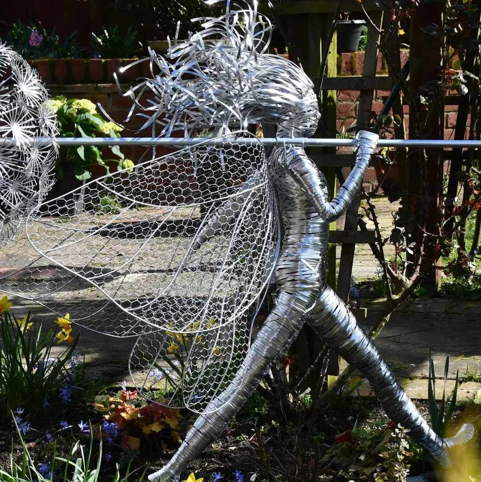 Celeste Fairy 90cm Metal Wire Garden Sculpture