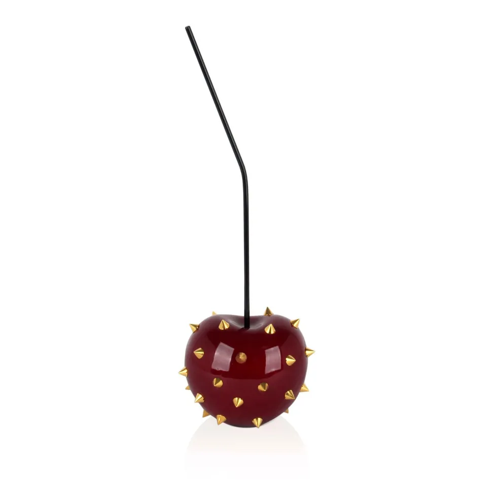 Cherry Pop 44cm Red Stud Resin Indoor Sculpture