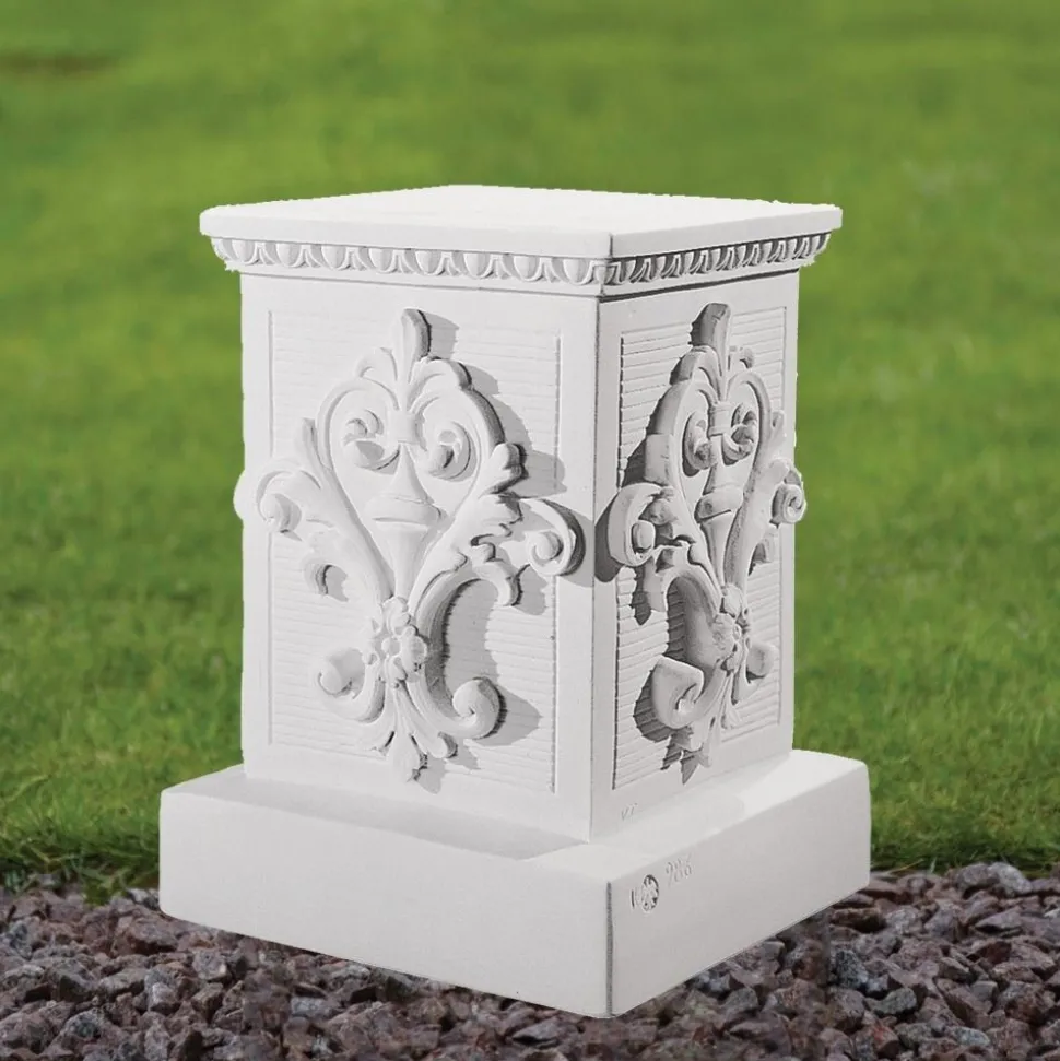 Classic 33cm Marble Resin Garden Pedestal