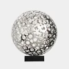 Cosmic Sphere 44cm Silver Metal Indoor Sculpture