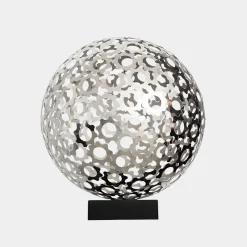 Cosmic Sphere 44cm Silver Metal Indoor Sculpture