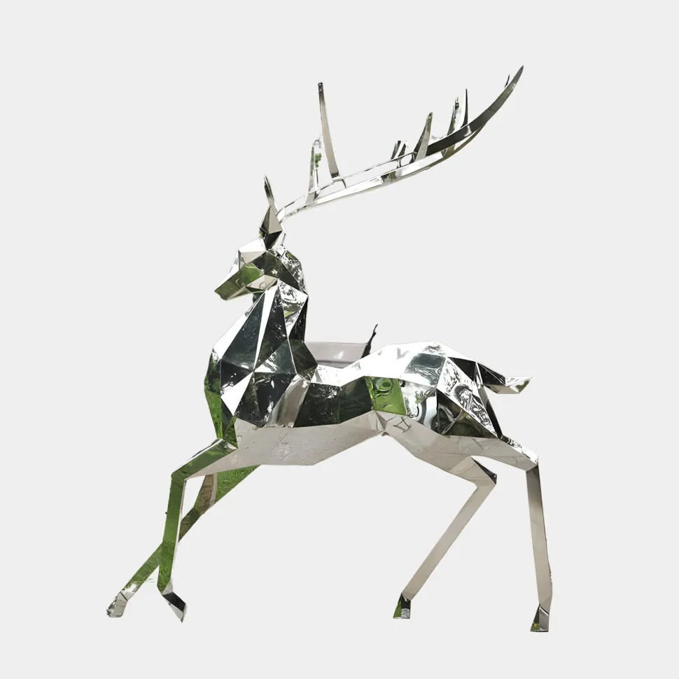 Deer 204cm Geometric Metal Garden Sculpture