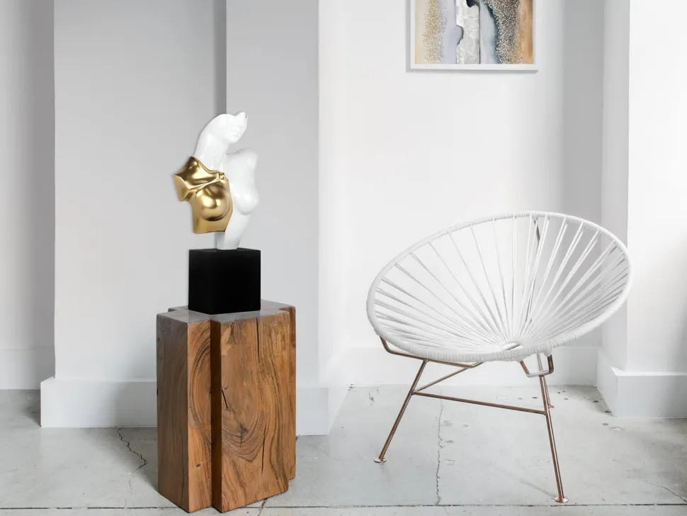 Divided Diva 50cm White Resin Indoor Sculpture
