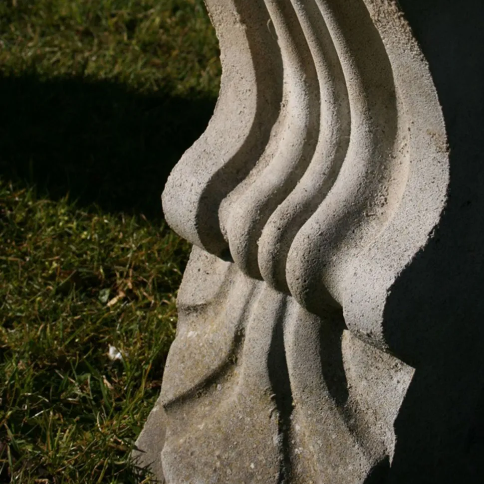 Double Length Ivy Straight Stone Bench - Large Garden Benches