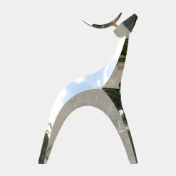 Dynamic Deer 100cm Metal Garden Sculpture
