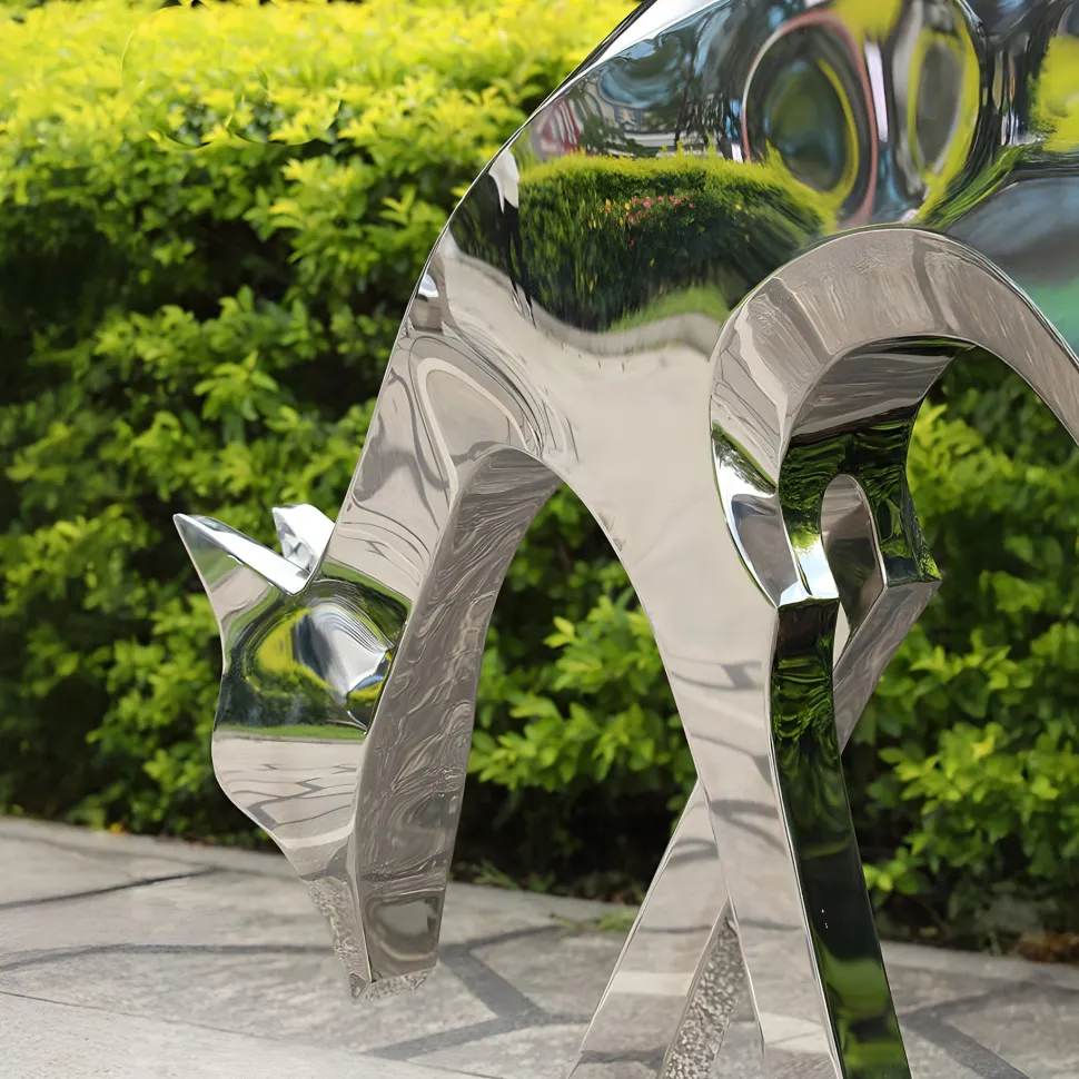 Dynamic Deer 156cm Metal Garden Sculpture