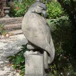 Eagle on Modena Pedestal Modern Stone Garden Statue
