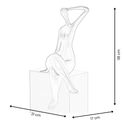 Elegant Grace 38cm Gold Resin Indoor Sculpture