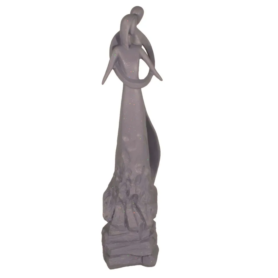 Embracing Lovers 81cm Modern Poly Resin Garden Statue