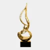 Eternal Flame 173cm Gold Metal Garden Sculpture