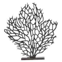 Euphoric Coral 53cm Black Metal Indoor Sculpture