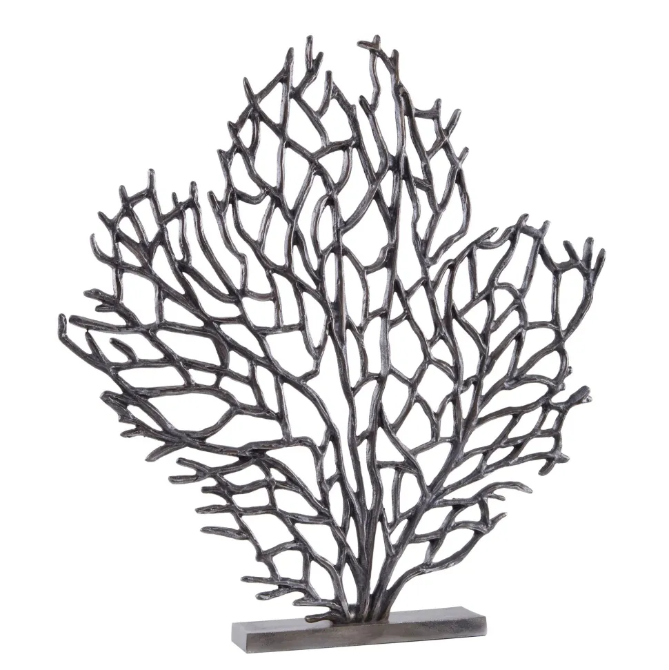 Euphoric Coral 53cm Black Metal Indoor Sculpture