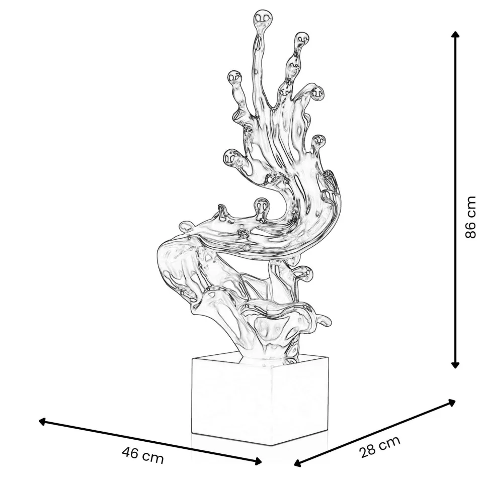Frozen Motion 86cm Silver Resin Indoor Sculpture