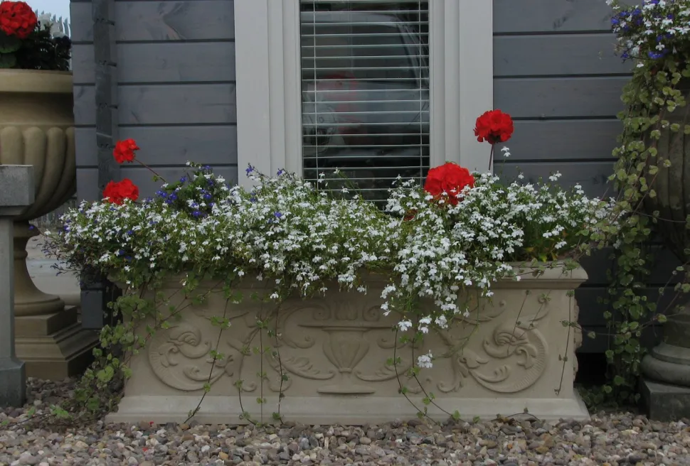 Grand Athena Trough Stone Garden Planter