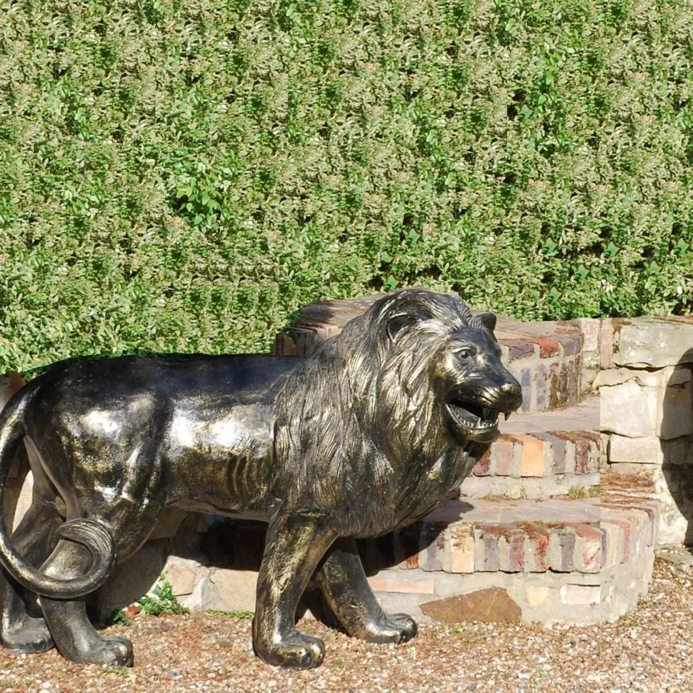 Grand Lions Bronze Metal Garden Statues