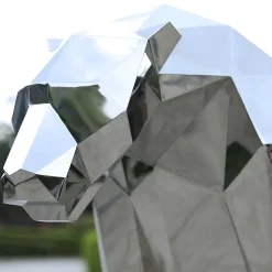 Grand Panther 87cm Geometric Metal Garden Sculpture
