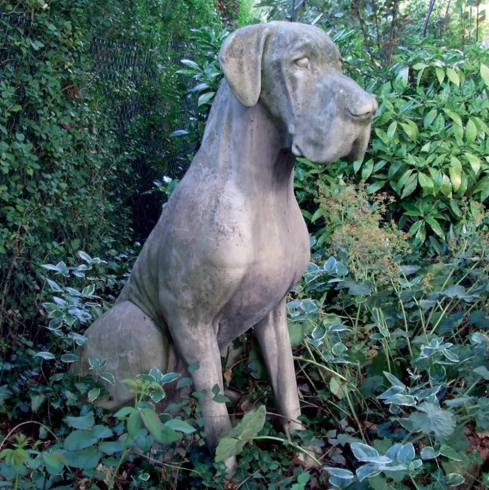 Great Dane Male Dog Stone Garden Statue