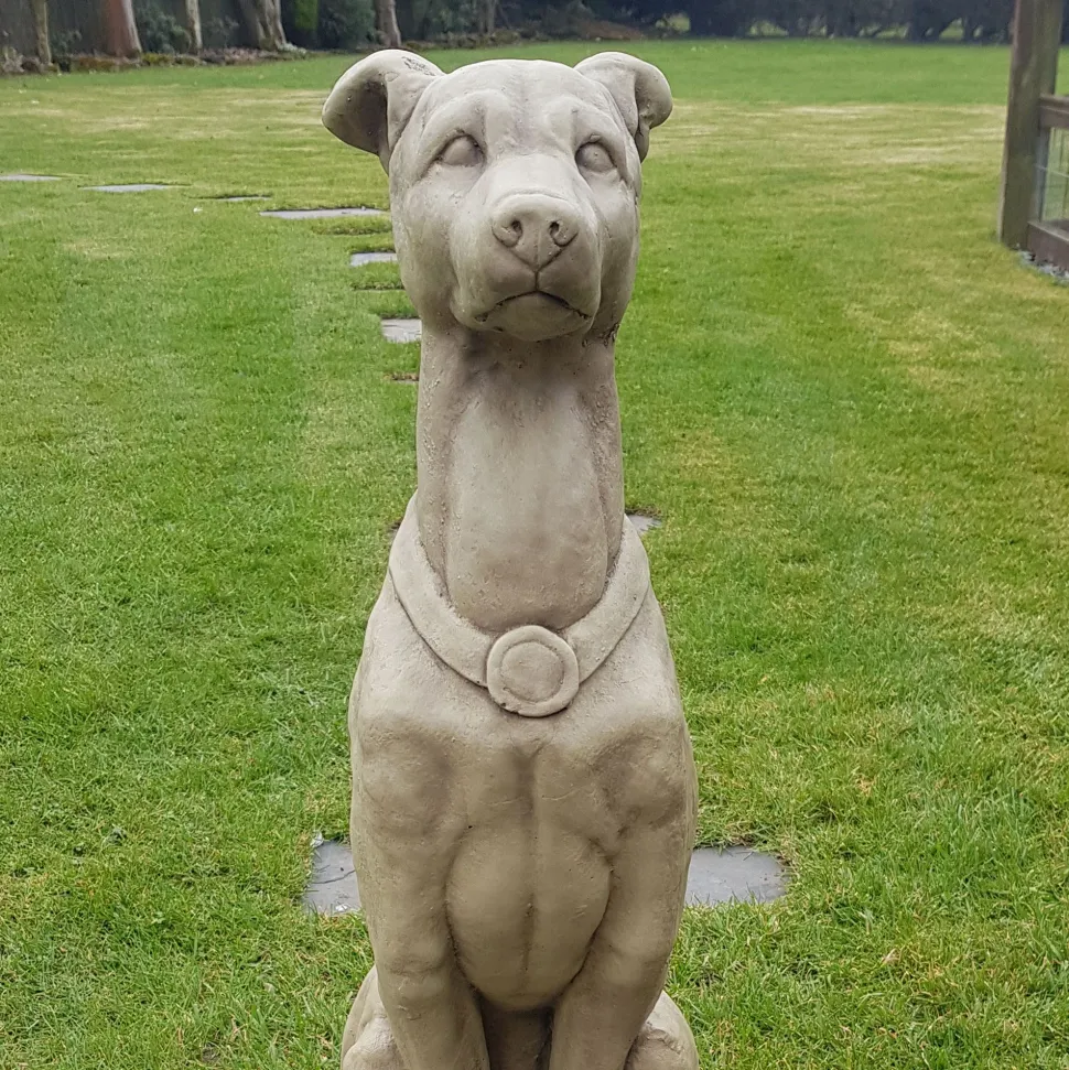 Greyhound 90cm Stone Garden Statue