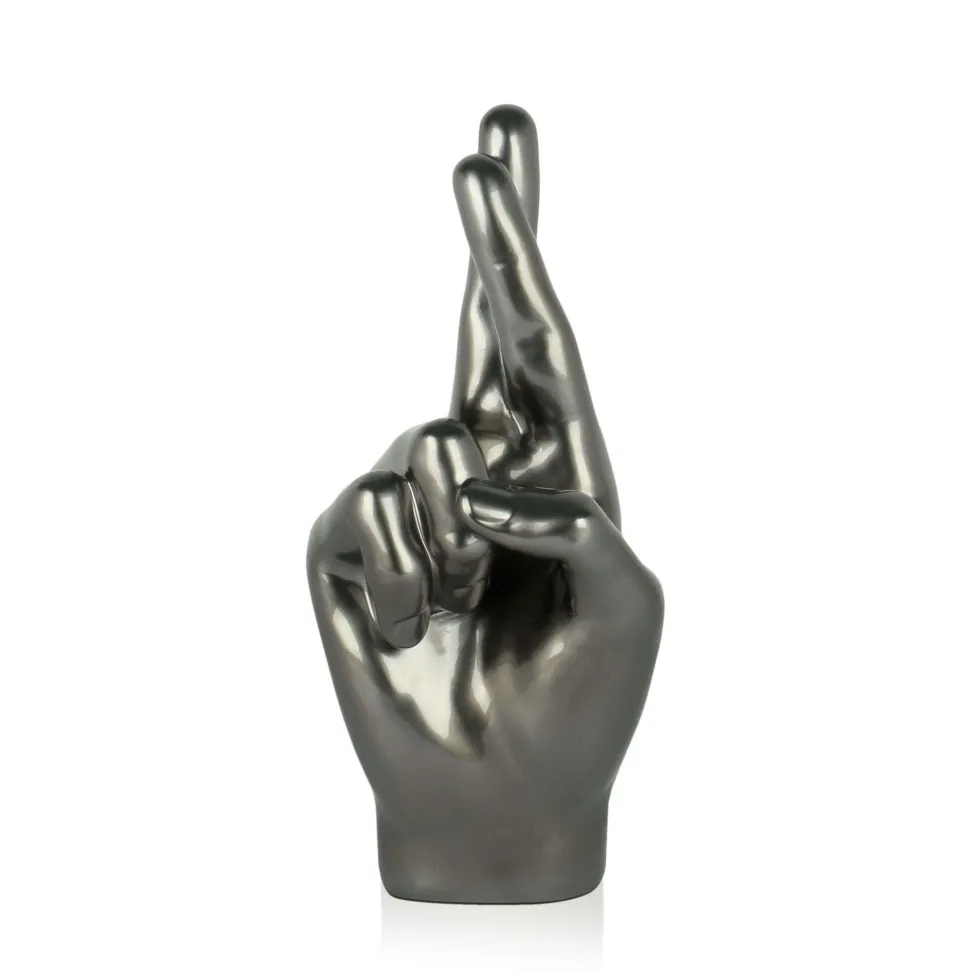 Hope Hand 28cm Anthracite Resin Indoor Sculpture