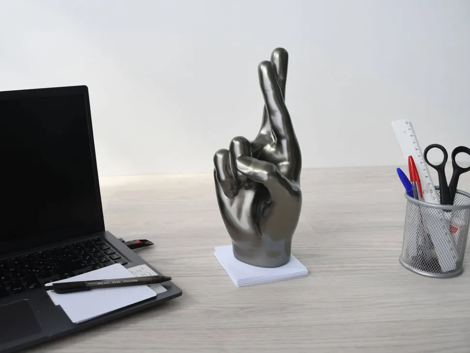 Hope Hand 28cm Anthracite Resin Indoor Sculpture
