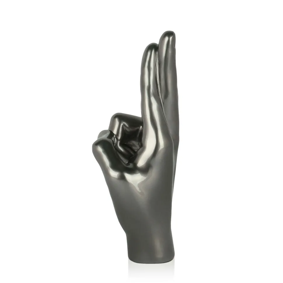 Hope Hand 28cm Anthracite Resin Indoor Sculpture