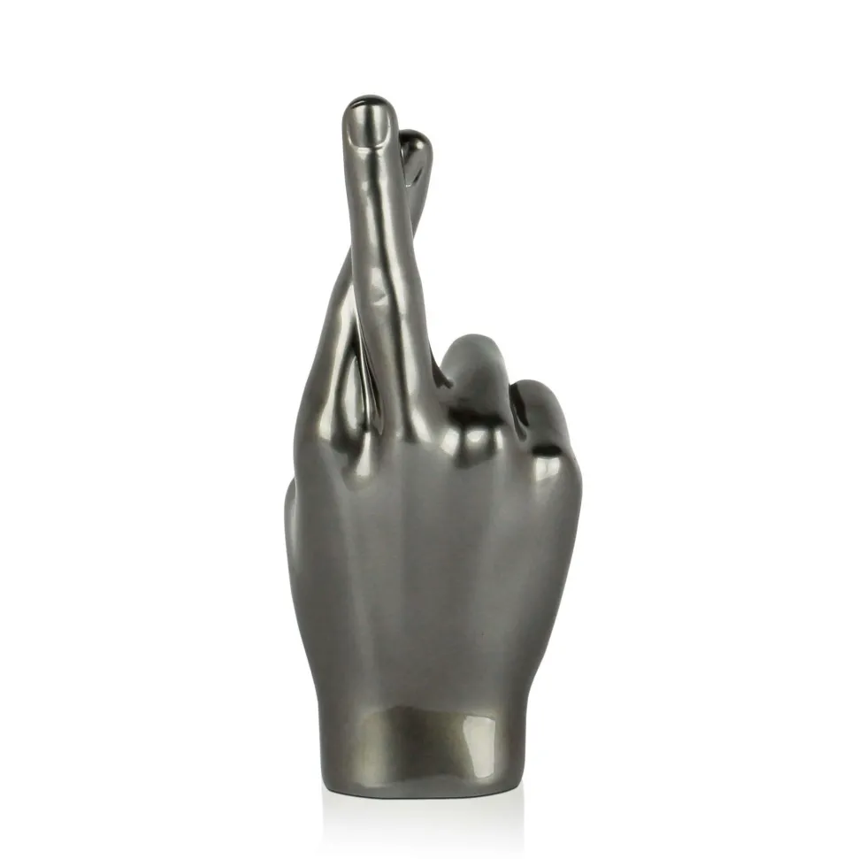 Hope Hand 28cm Anthracite Resin Indoor Sculpture