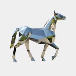 Horse 182cm Geometric Metal Garden Sculpture