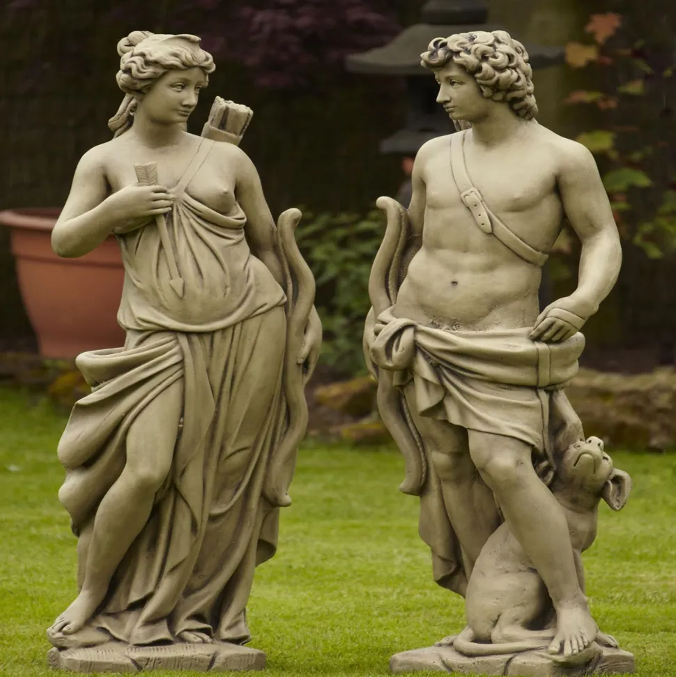 Hunter and Diana 140cm Stone Garden Statues