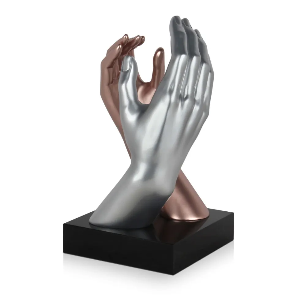 Infinite Touch 36cm Bronze Resin Indoor Sculpture