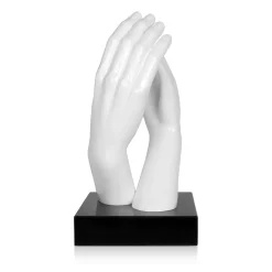 Infinite Touch 36cm White Resin Indoor Sculpture