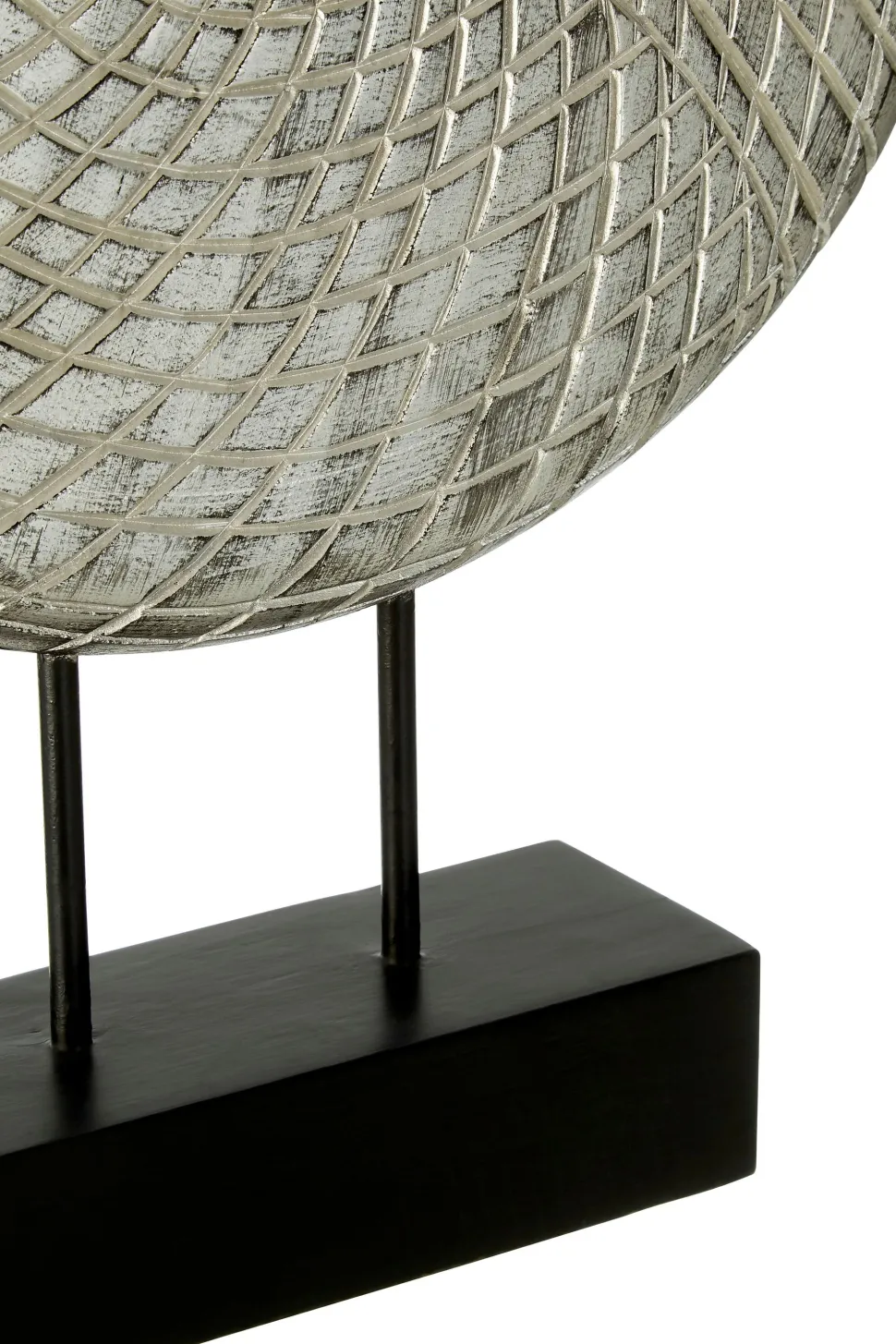 Infinity Core 50cm Silver Wood Indoor Sculpture