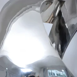 Infinity Fusion 180cm Silver Metal Garden Sculpture