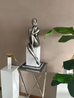 Introspective 74cm Anthracite Resin Indoor Sculpture